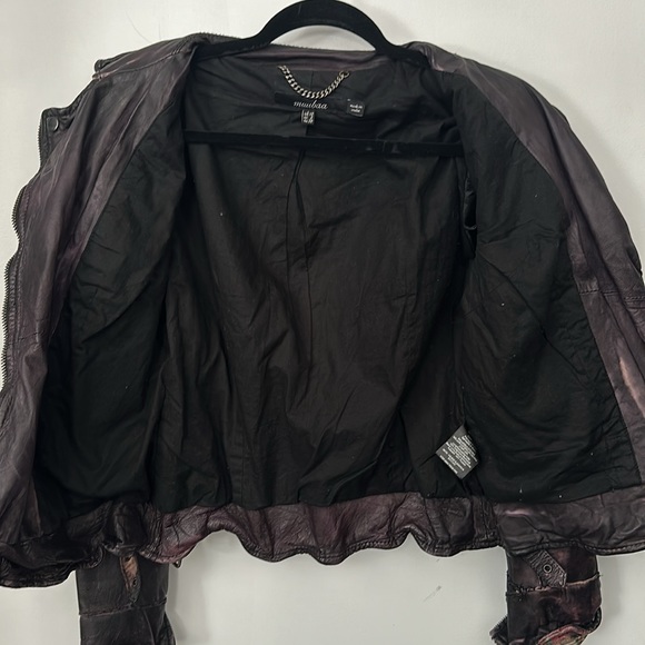 Muubaa Leather Jacket with Flannel - Picture 9 of 9